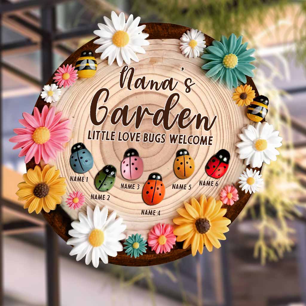 Bienvenue aux petits insectes ! – Panneau en bois personnalisé pour grand-mère