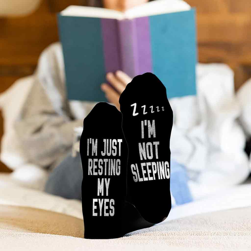 Je ne dors pas - Chaussettes personnalisées pour papa