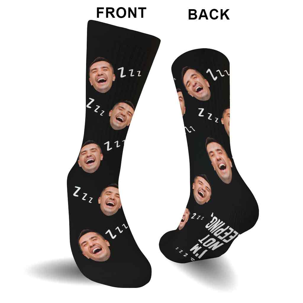 Je ne dors pas - Chaussettes personnalisées pour papa