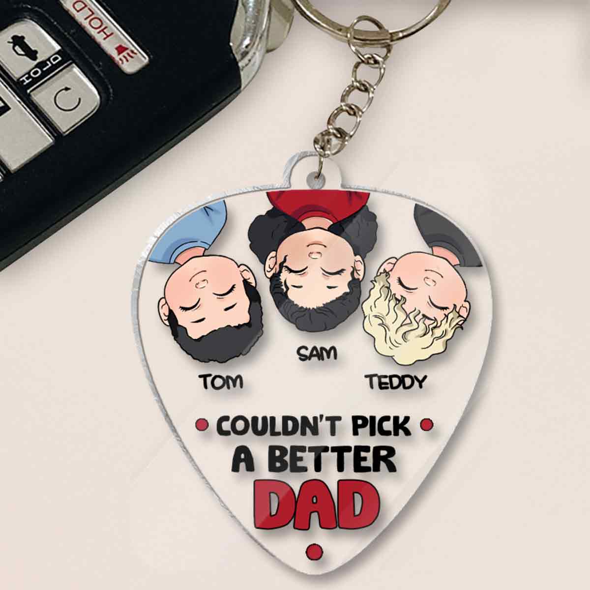 On ne pourrait pas choisir un meilleur papa - Porte-clés personnalisé pour papa
