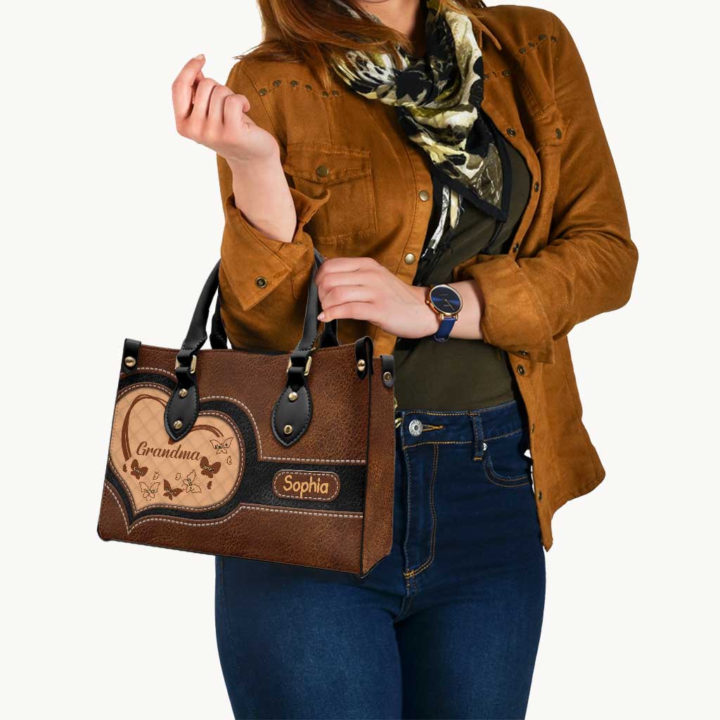Grand-mère - Sac à main en cuir personnalisé pour grand-mère