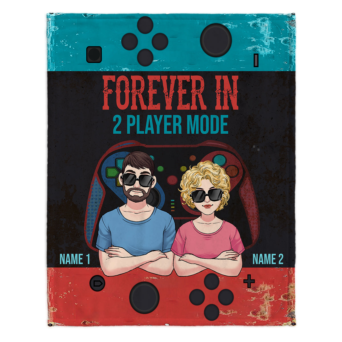 Pour toujours en mode 2 joueurs - Couverture de jeu vidéo personnalisée