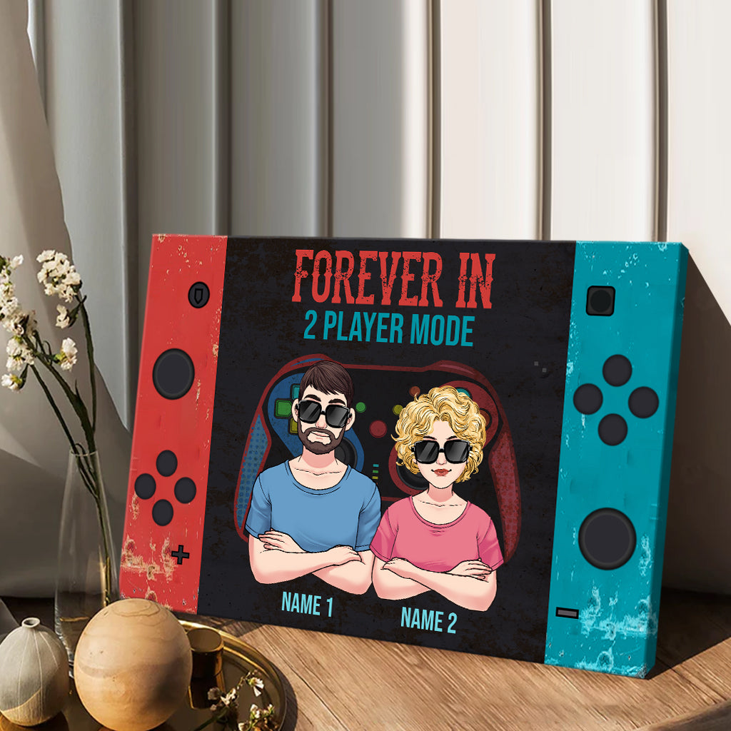 Forever In 2 Player Mode - Personalized Video Game Canvas And Poster