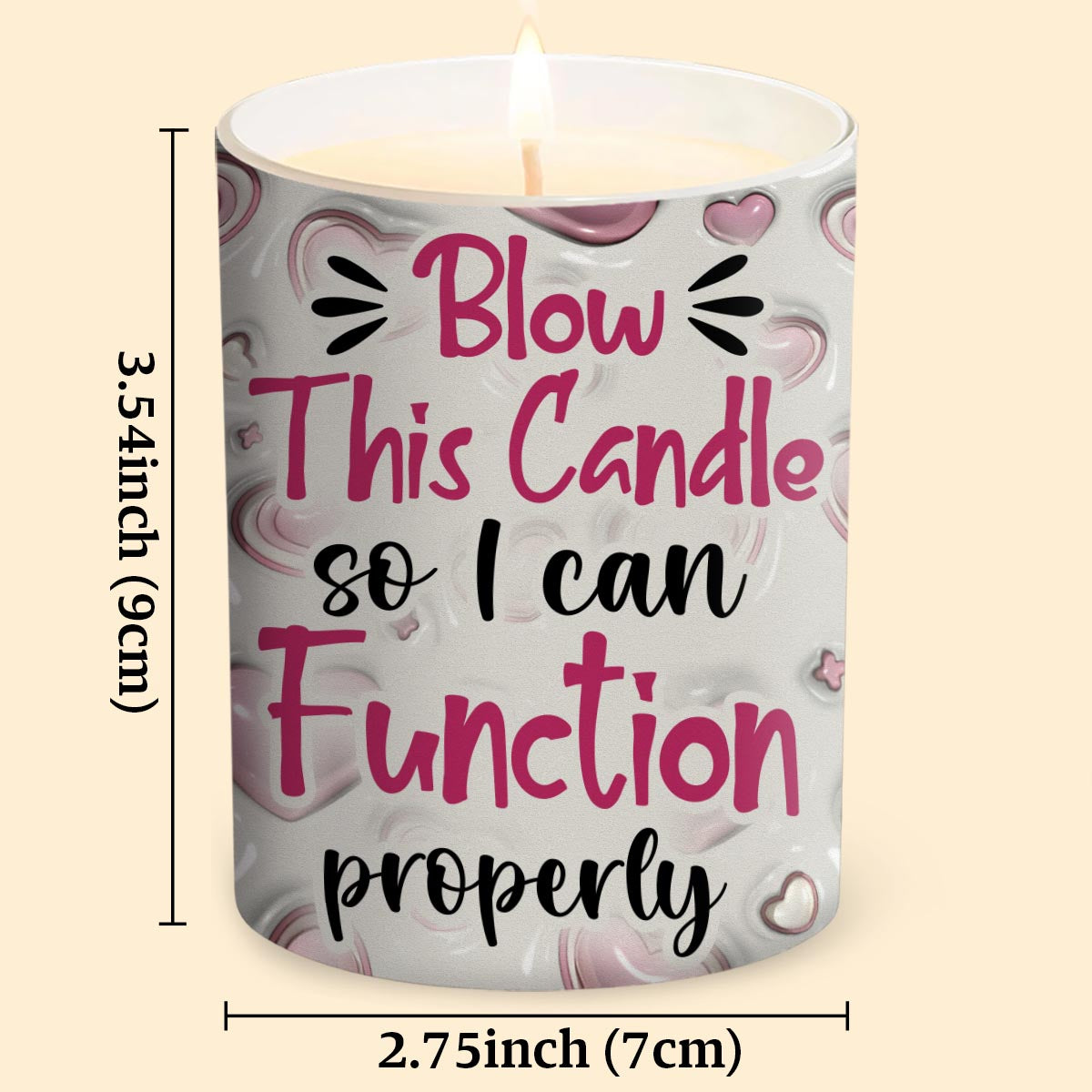 Souffle pour que je puisse - Bougie personnalisée pour couple avec couvercle en bois