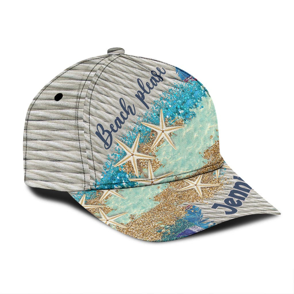 Casquette classique personnalisée « Beach Please » pour amoureux de la mer
