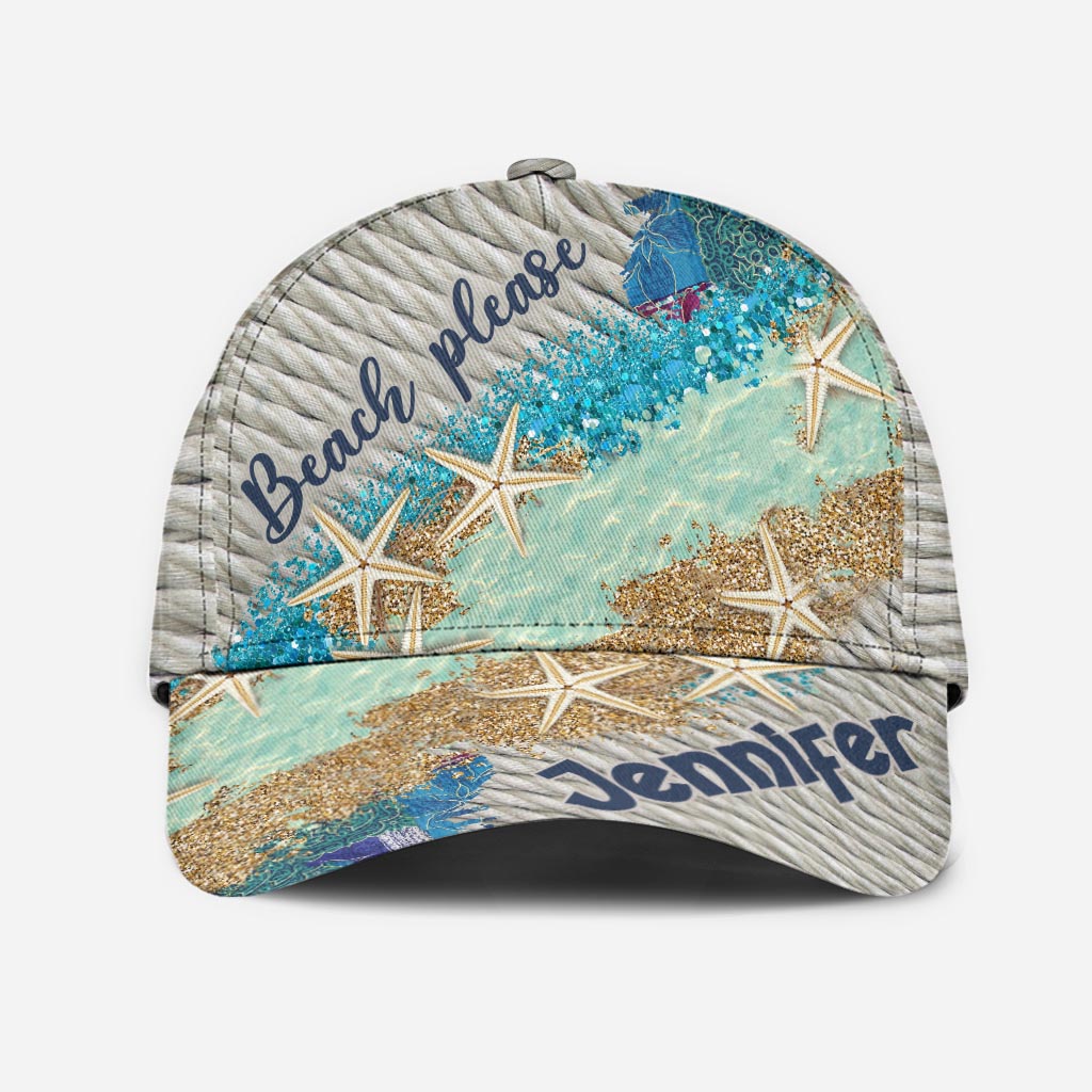 Casquette classique personnalisée « Beach Please » pour amoureux de la mer