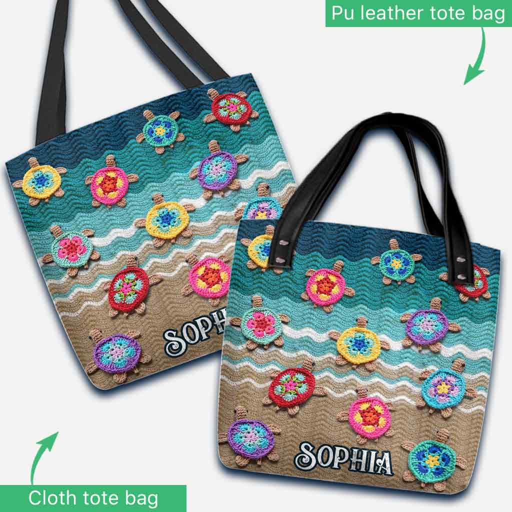 Sac fourre-tout personnalisé « J’adore les tortues »