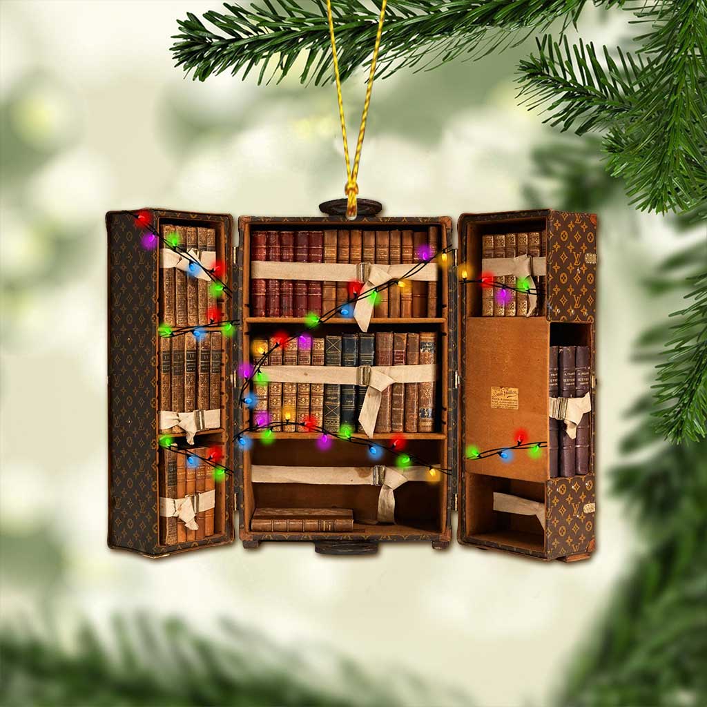 Ma valise est pleine de - Ornement de livre de Noël (Imprimé des deux côtés)