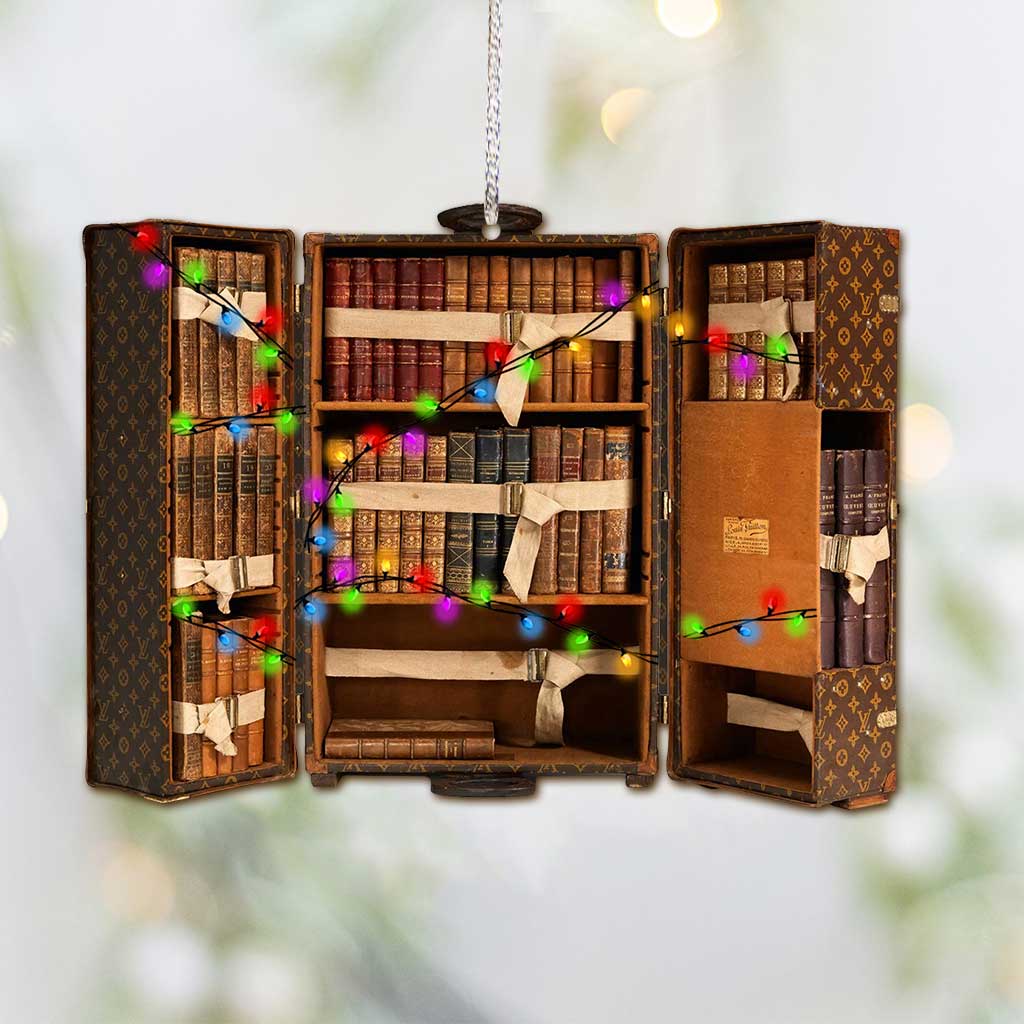 Ma valise est pleine de - Ornement de livre de Noël (Imprimé des deux côtés)