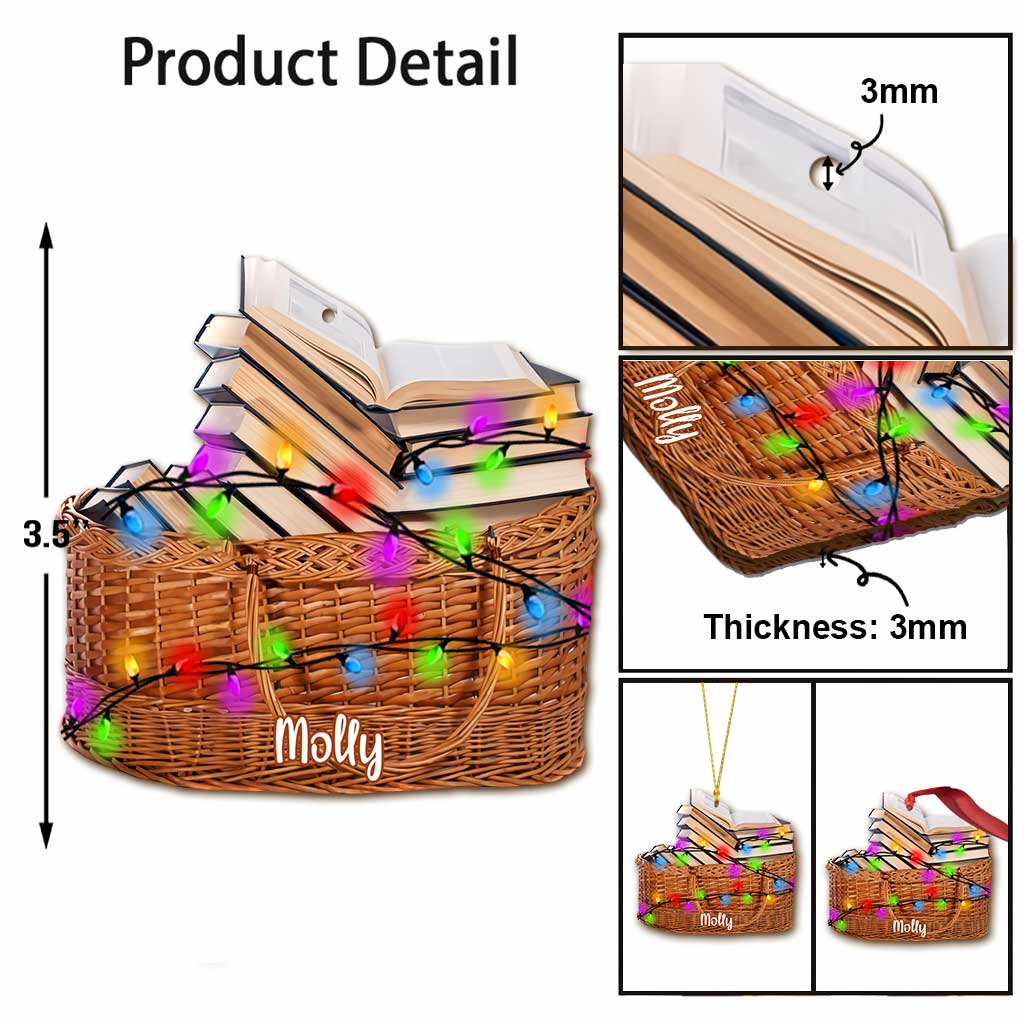 Mon pique-nique ressemble à ça - Ornement de livre de Noël personnalisé (Imprimé des deux côtés)