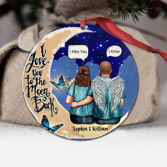 Tu me manques - Ornement de Noël personnalisé pour couple (Imprimé des deux côtés)