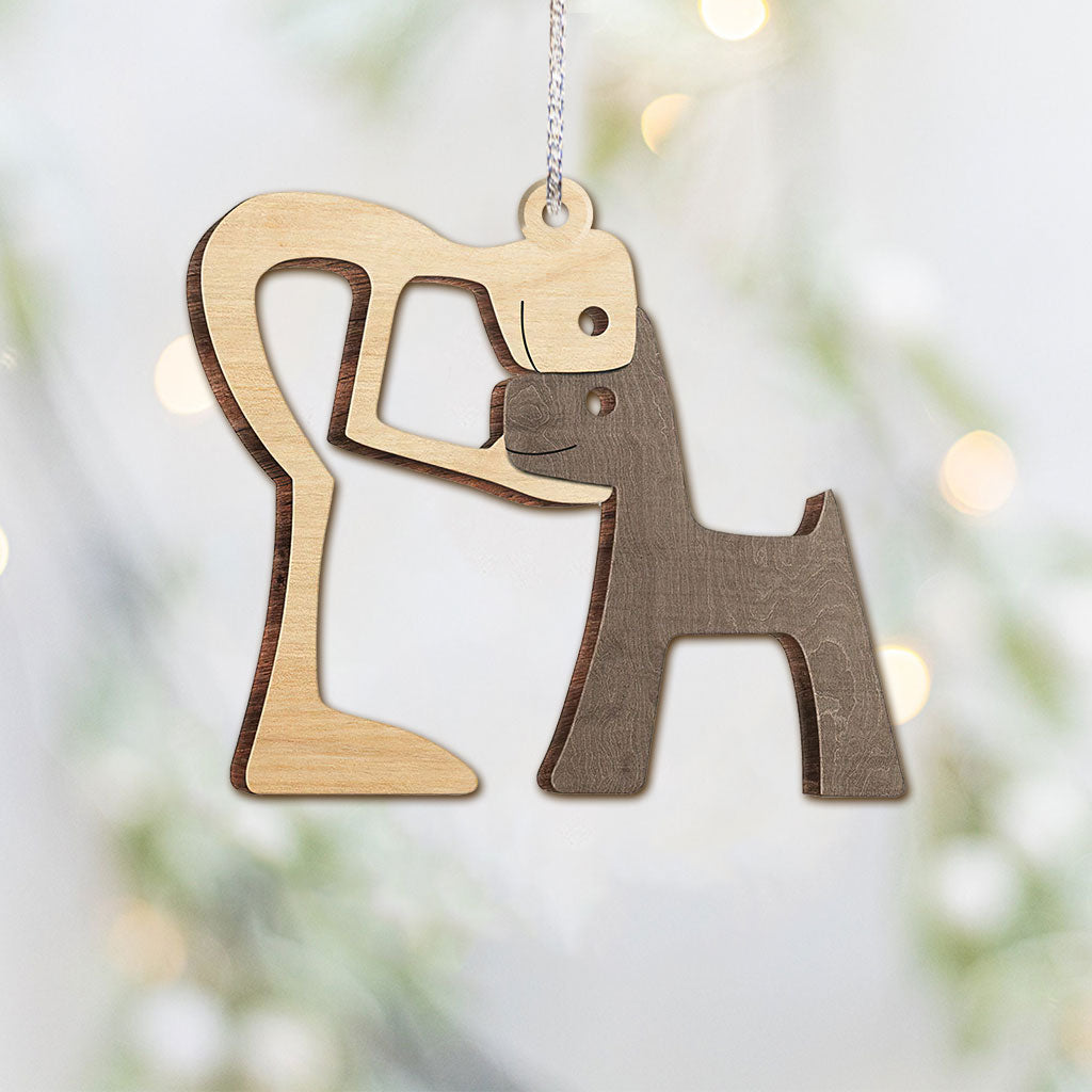 Mon adorable bébé à fourrure - Décoration de Noël pour chien (Imprimée des deux côtés)