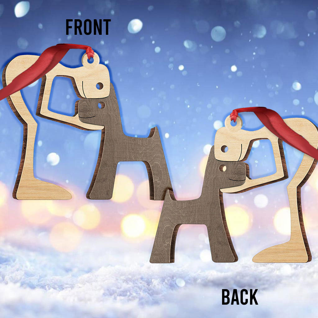 Mon adorable bébé à fourrure - Décoration de Noël pour chien (Imprimée des deux côtés)