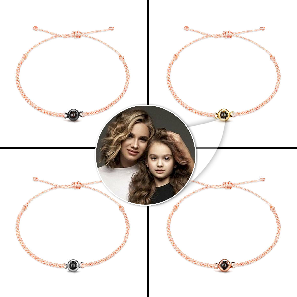 Bracelet de projection personnalisé « J’aime ma fille »