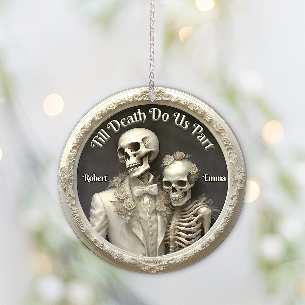 Jusqu'à ce que la mort nous sépare - Ornement de crâne personnalisé