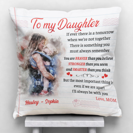 Je serai toujours avec toi - Coussin décoratif personnalisé pour fille