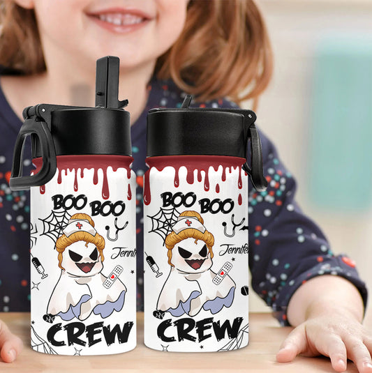 Boo Boo Crew - Personalized Nurse Kids Water Bottle