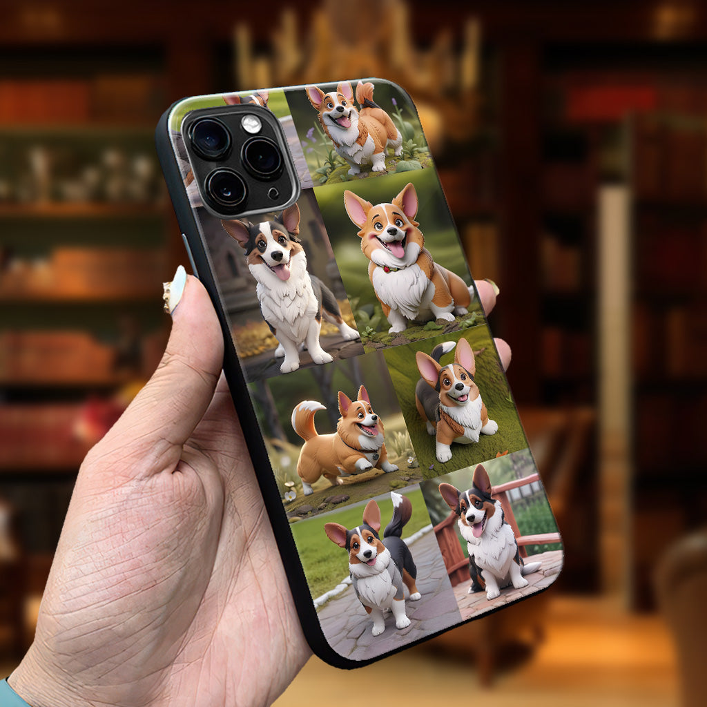 Collage de photos d'animaux de compagnie façon cartoon - Cadeau pour les amoureux des chiens et des chats - Coque de téléphone personnalisée