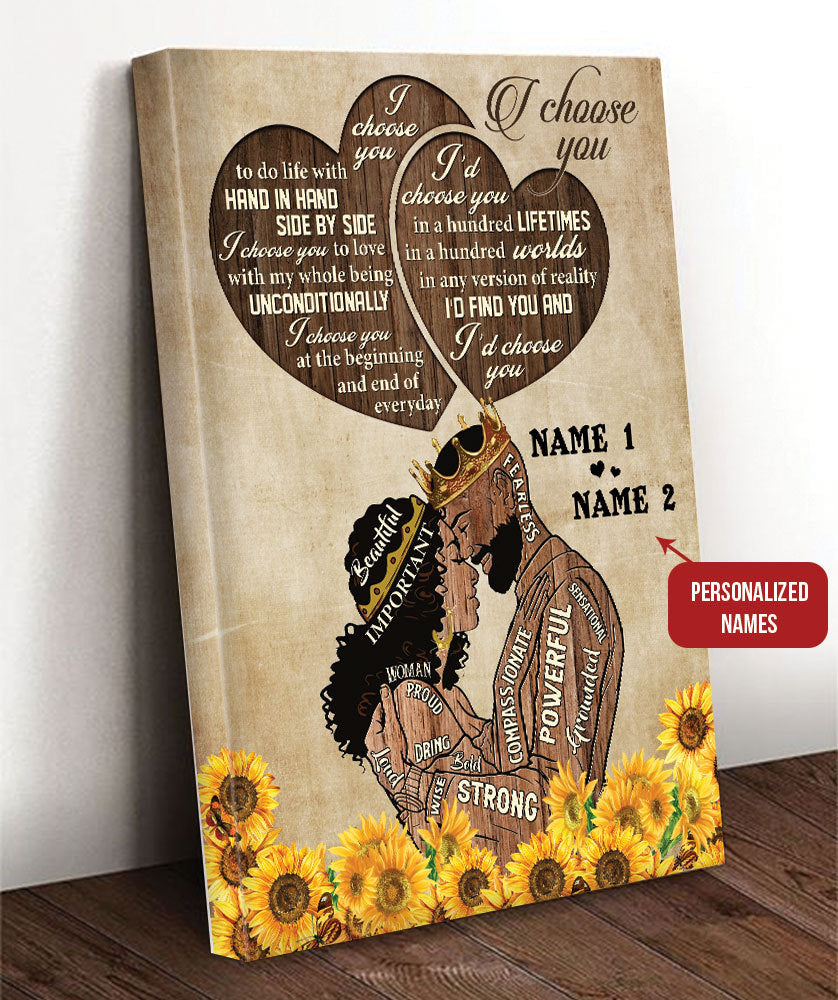 Je te choisis - Toile et affiche personnalisées pour couples 0124