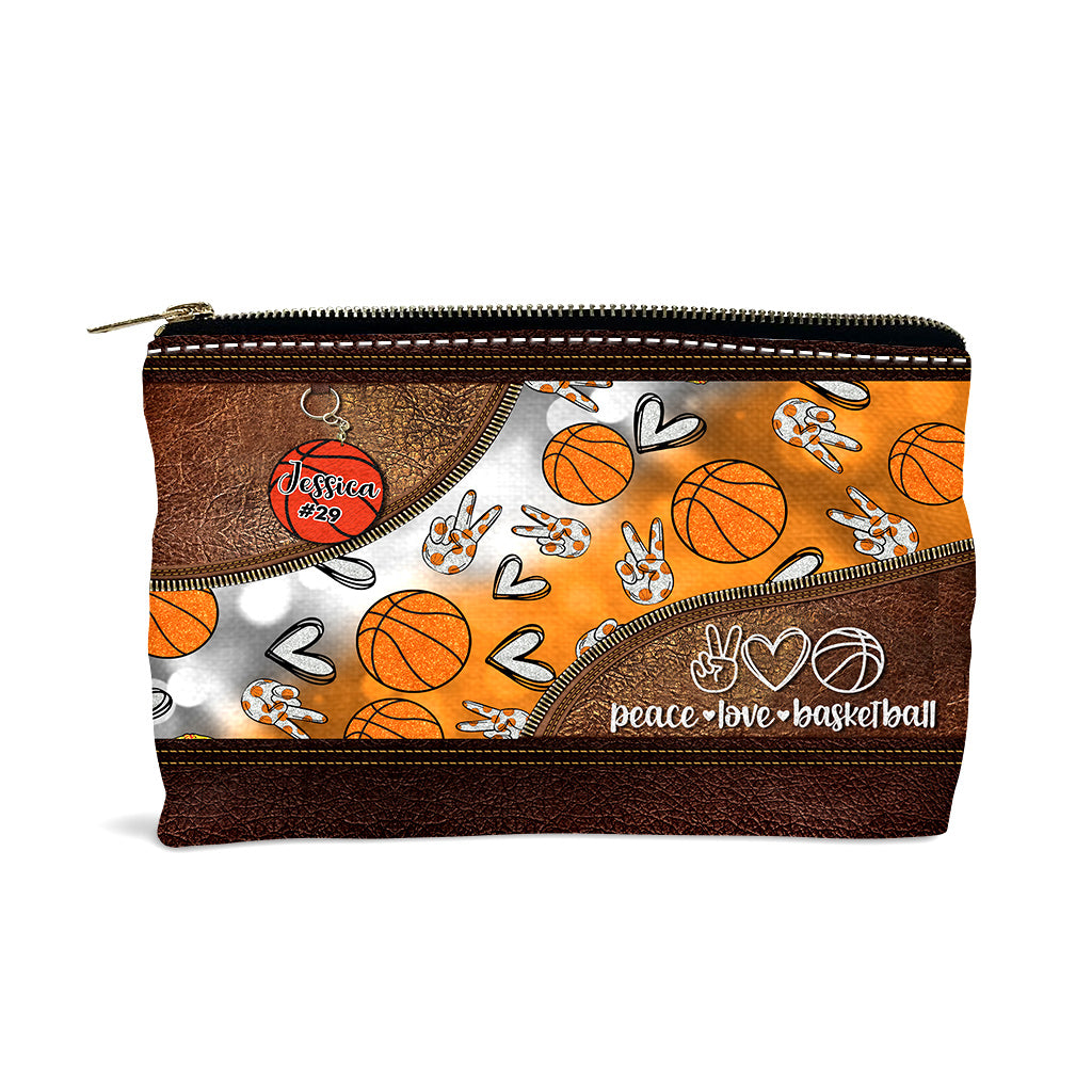 Sac de basket-ball personnalisé Peace Love Basketball - Sacoche de basket-ball