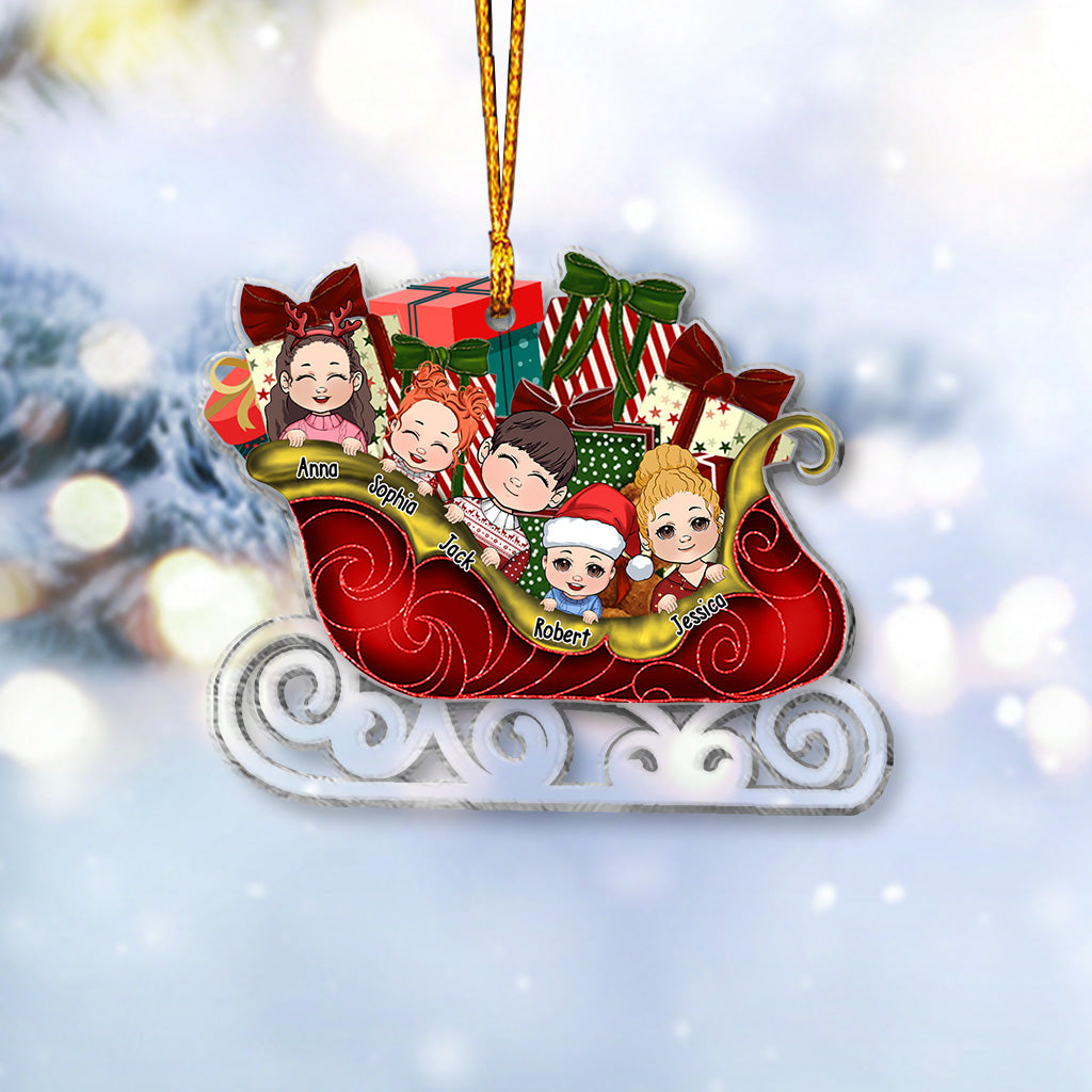 Nos petits-enfants - Ornement transparent personnalisé pour grand-mère