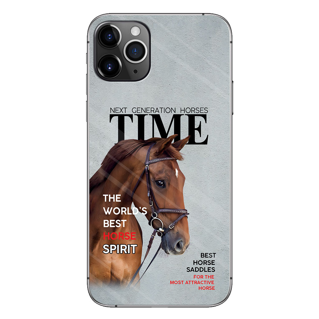 Couvertures de magazines - Étui de téléphone personnalisé avec motif cheval