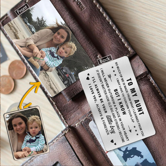 À mon papa - Cadeau pour papa, grand-mère, grand-père, maman, oncle, tante - Carte personnalisée à glisser dans un portefeuille