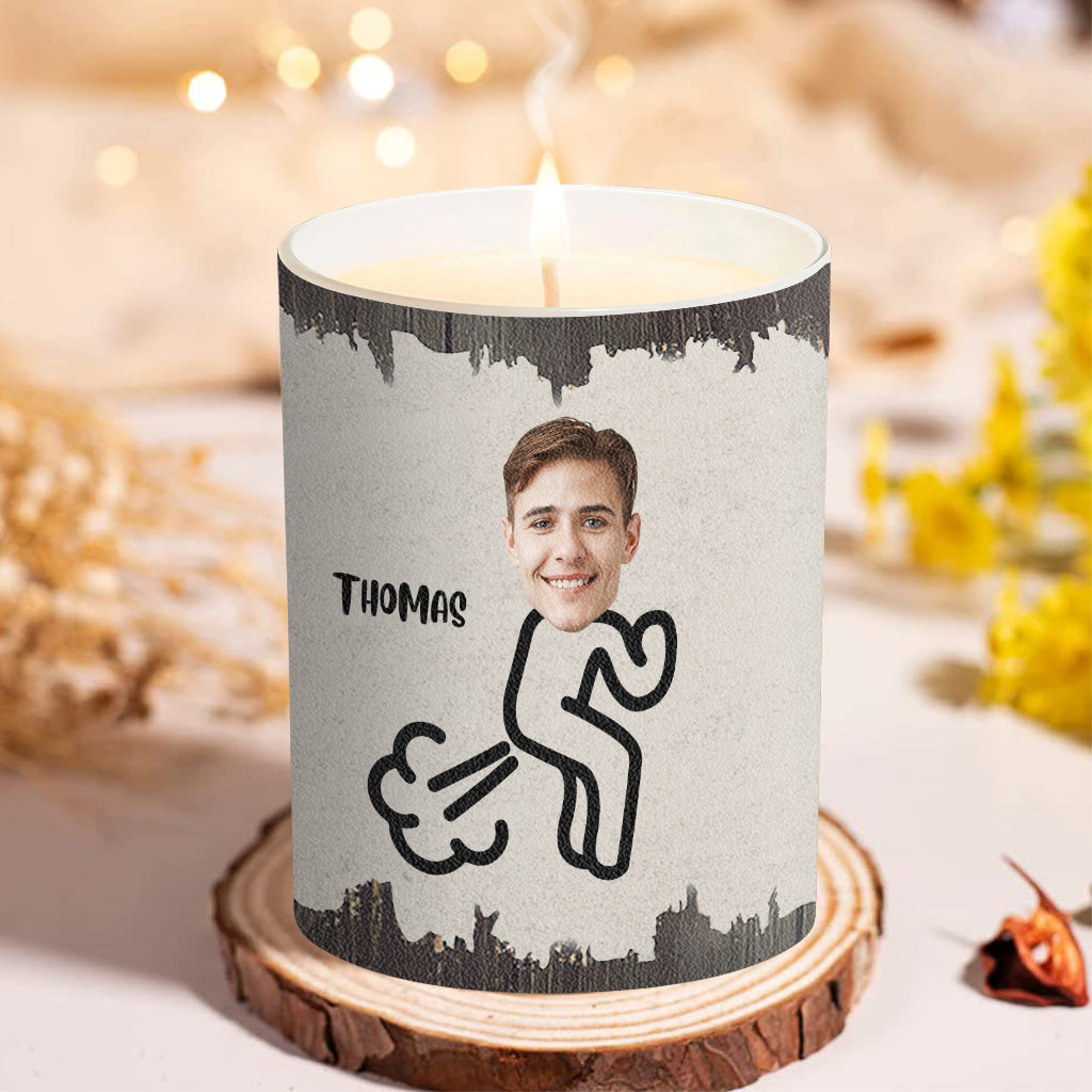 Extincteur de pets - Cadeau pour papa, grand-mère, grand-père, maman, oncle, tante, fils, fille, frère, sœur, petite-fille, petit-fils, mari, femme, petit ami, petite amie, ami - Bougie personnalisée avec couvercle en bois