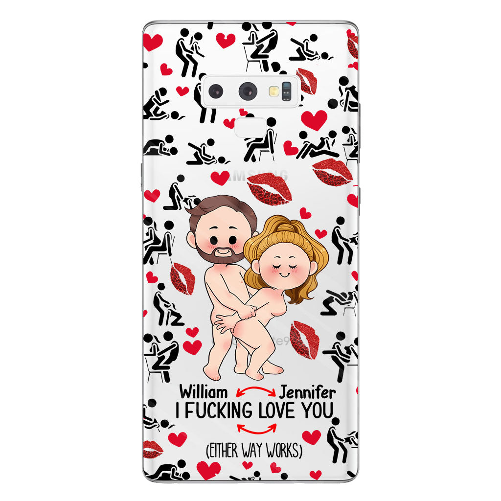 Je t'aime - cadeau pour mari, femme, petit ami, petite amie - Coque de téléphone transparente personnalisée