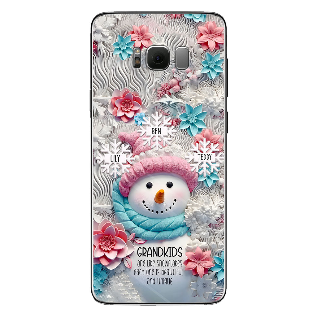 Les petits-enfants sont comme des flocons de neige - Cadeau pour grand-mère - Coque de téléphone personnalisée