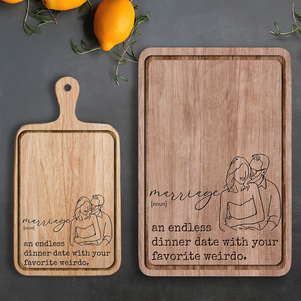 Marriage's Definition - Personalized Husband And Wife Cutting Board