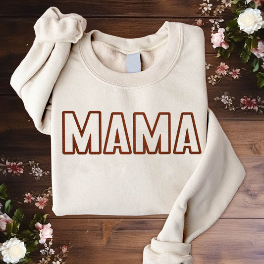 Pull brodé personnalisé pour maman - Nom personnalisé