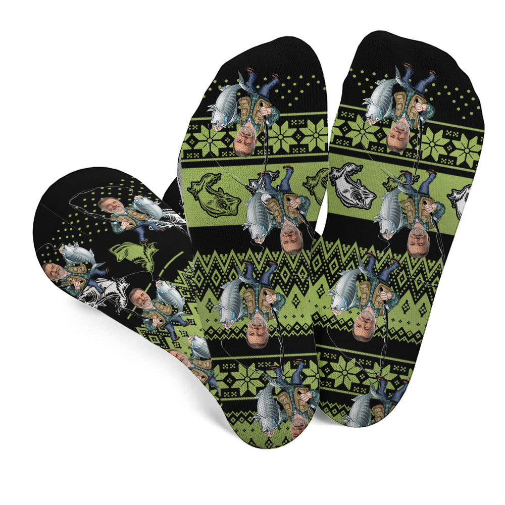 Passionné de pêche ? Chaussettes de pêche personnalisées