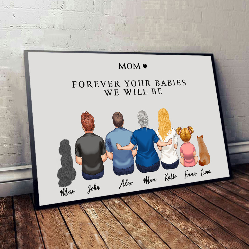 Pour toujours ton bébé - Toile et affiche personnalisées pour maman