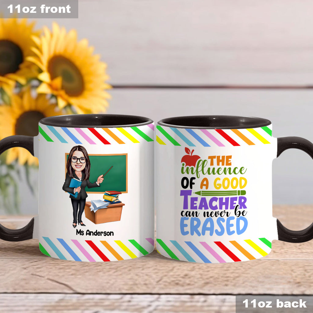L'influence d'un bon professeur est indélébile - Mug personnalisé pour enseignants