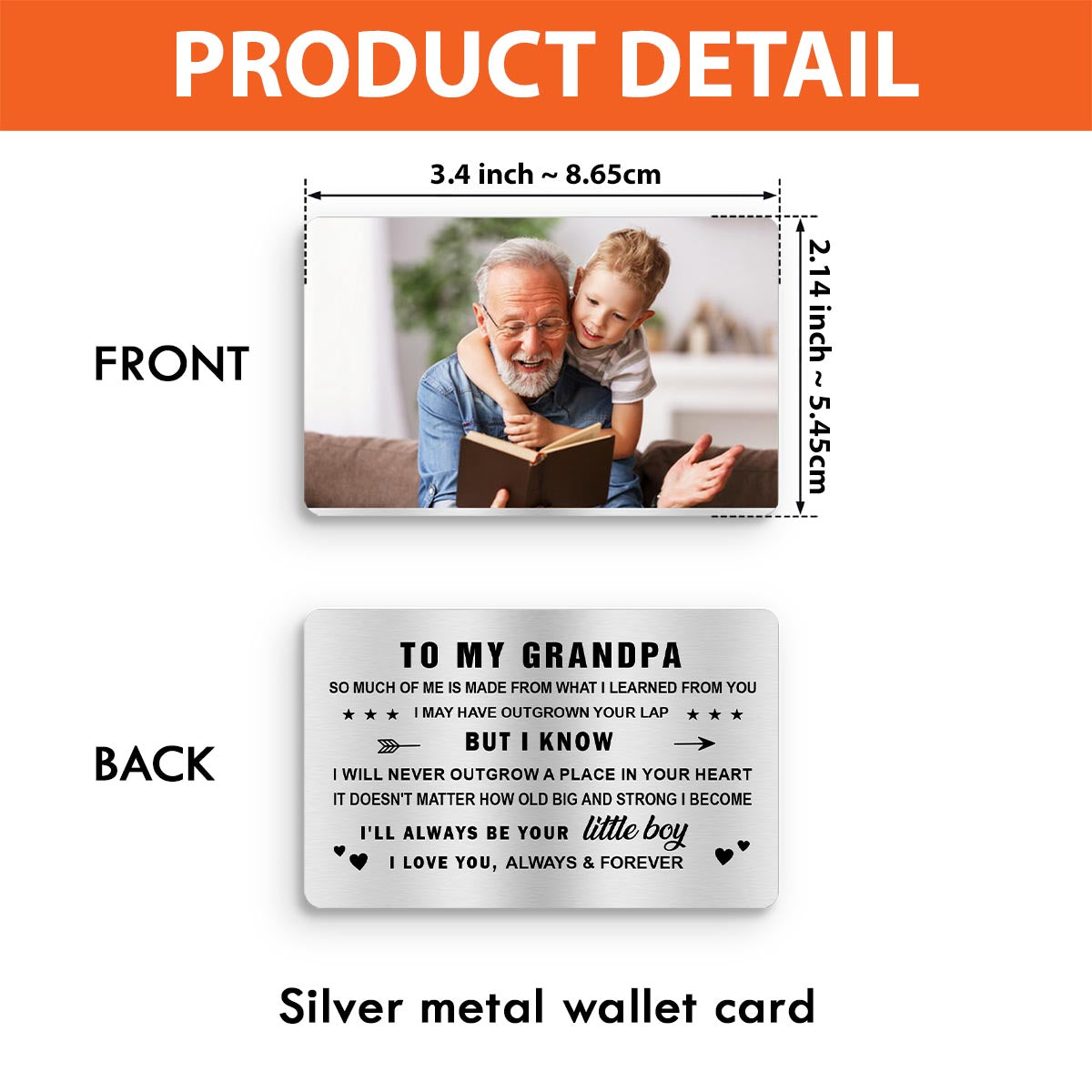 To My Dad - Gift for dad, grandma, grandpa, mom, uncle, aunt - Personalized Wallet Insert Card