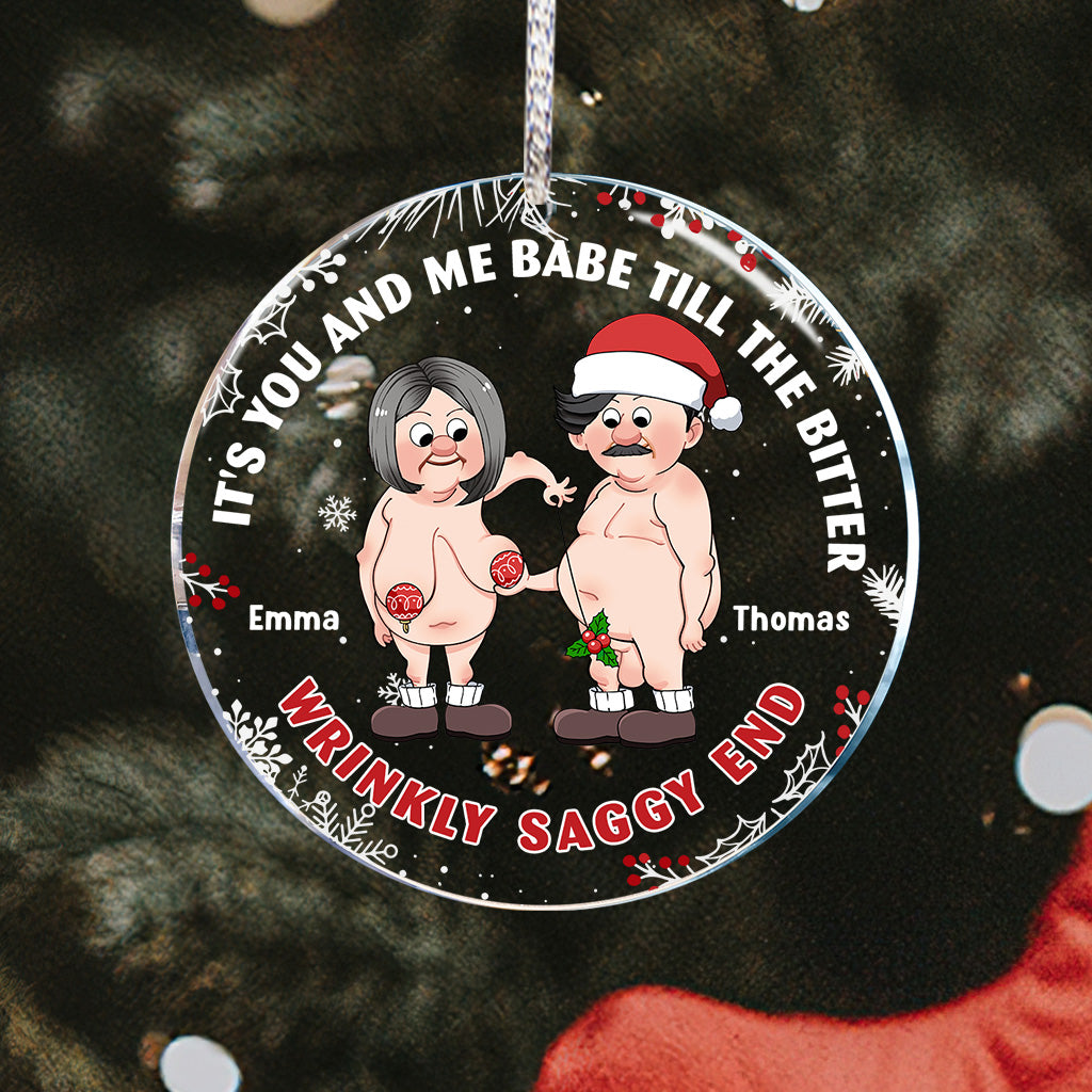 L'extrémité amère, ridée et affaissée - Ornement transparent personnalisé pour couple