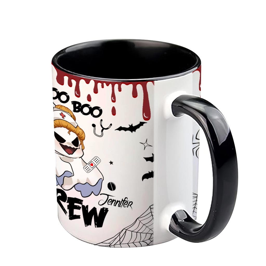 Boo Boo Crew - Personalized Nurse Accent Mug