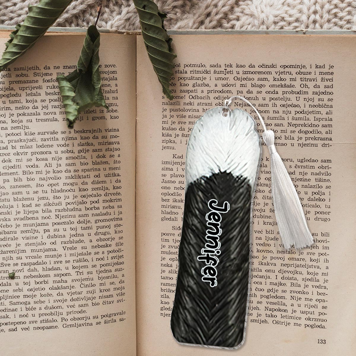 Vous avez posé votre patte ici - Marque-page personnalisé (Imprimé recto verso)