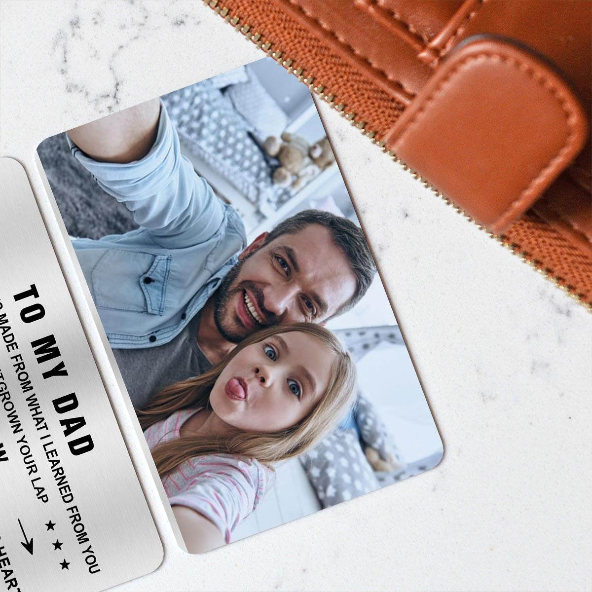 To My Dad - Gift for dad, grandma, grandpa, mom, uncle, aunt - Personalized Wallet Insert Card