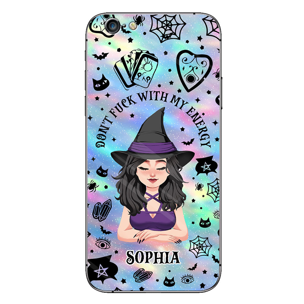 Ne touchez pas à mon énergie - Coque de téléphone personnalisée de sorcière