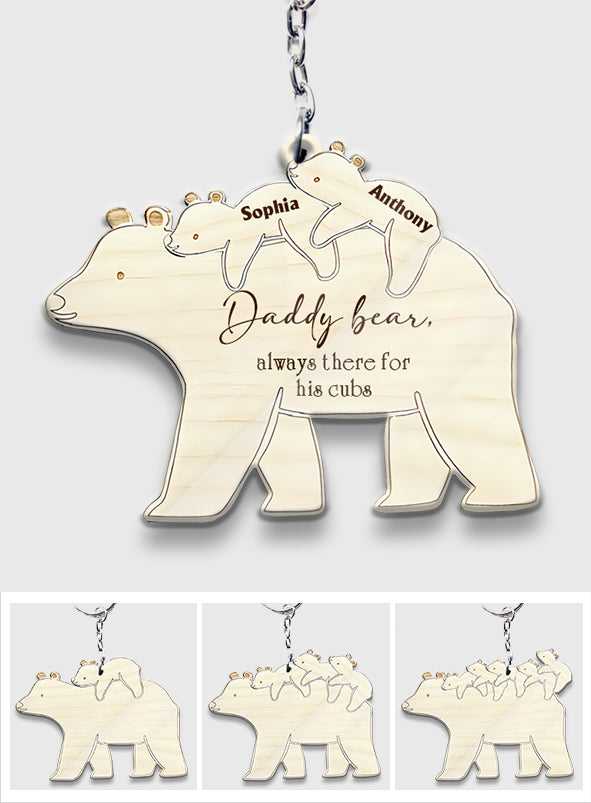 On t'aime - Cadeau pour papa - Porte-clés personnalisé