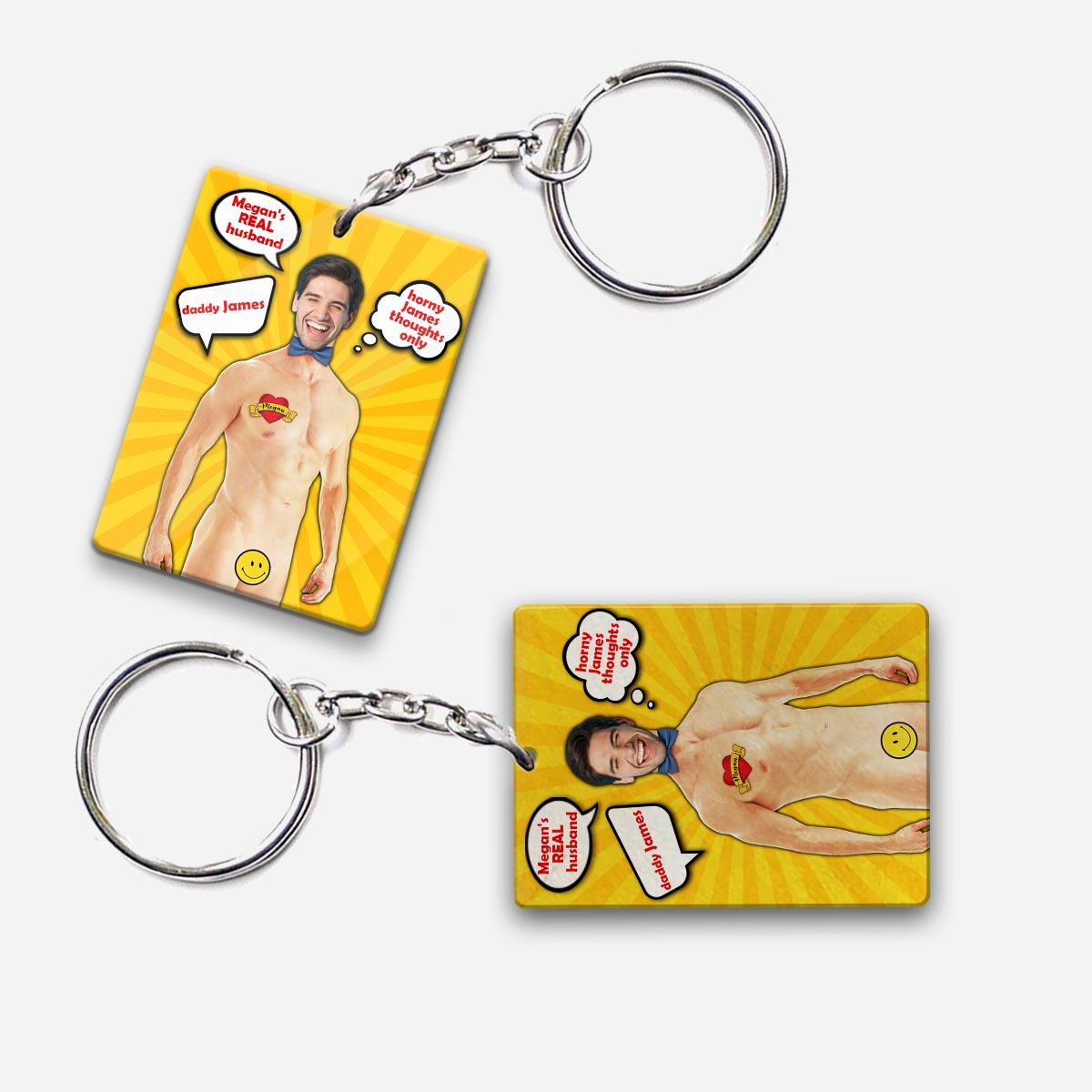 L'homme, le mythe, la légende - Porte-clés personnalisé pour couple