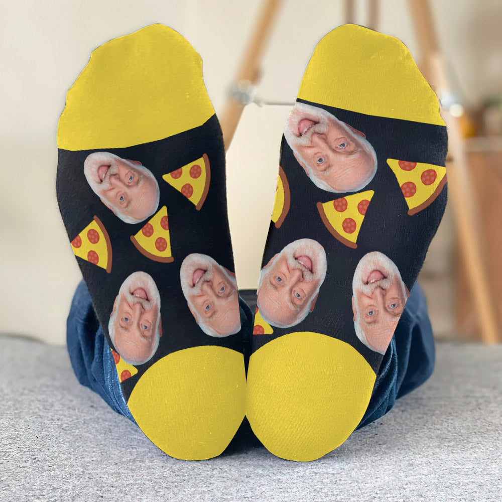 Funny Icon Pattern - Personalized Grandpa Socks