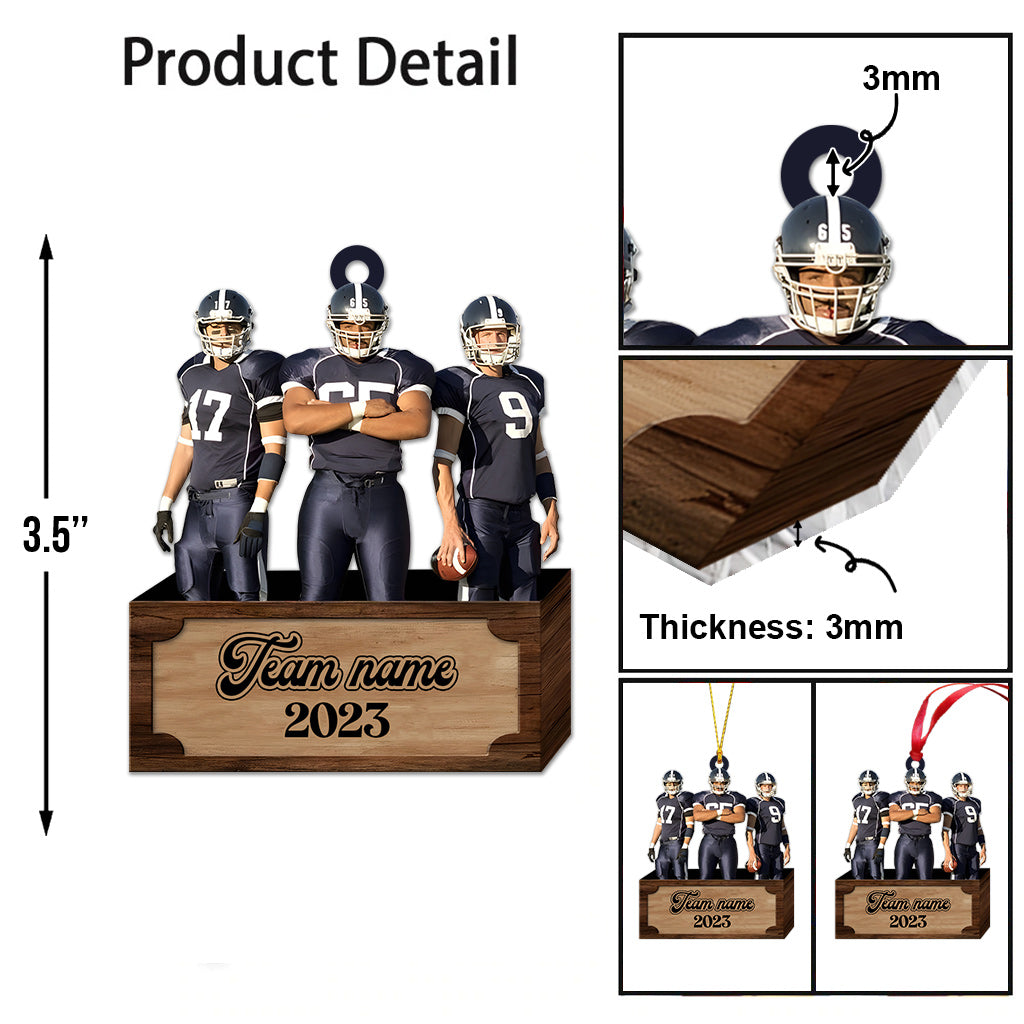 Football Christmas - Personalized Football Ornament