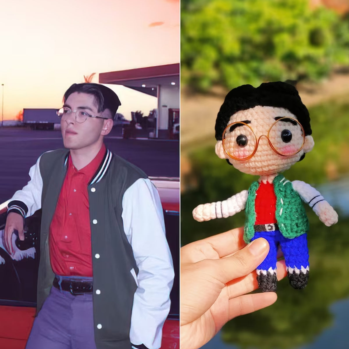 Poupée tricotée à la main d'après photo - Poupée personnalisée pour couple