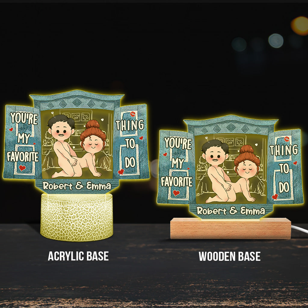 Tu es mon/ma préféré(e) - Plaque lumineuse personnalisée en forme de couple