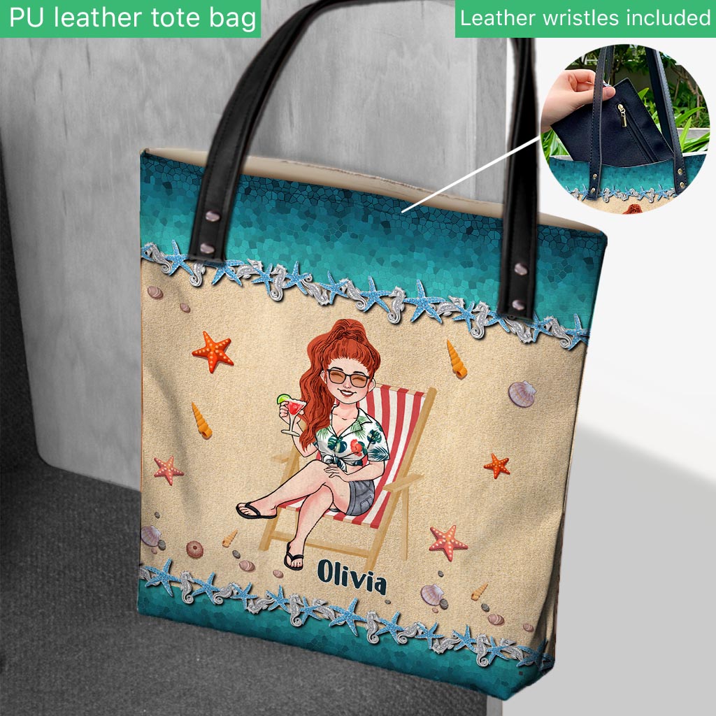 La vie est plus belle à la plage - Sac fourre-tout personnalisé pour les amoureux de la mer