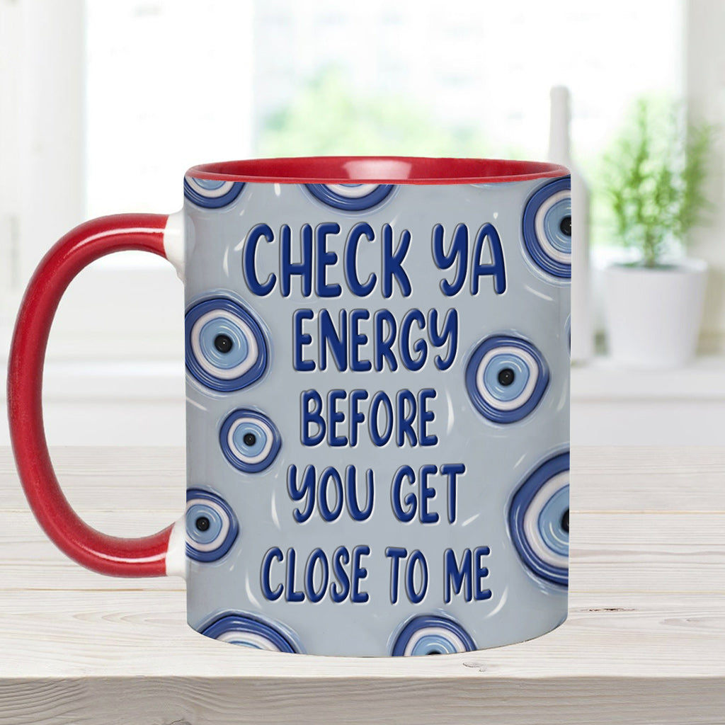 Check Ya Energy - Personalized Witch Accent Mug