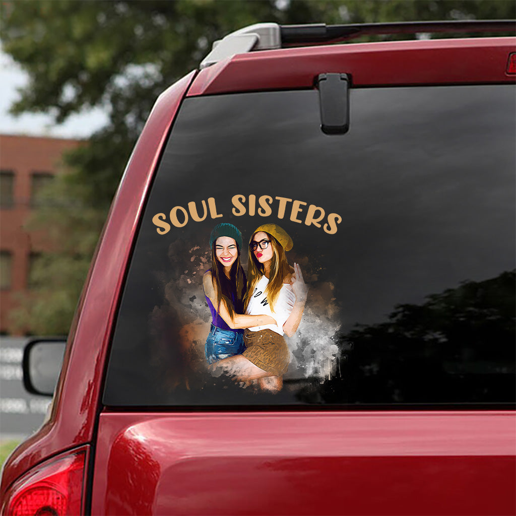 Meilleures amies - Autocollant personnalisé pour meilleure amie découpé à la forme